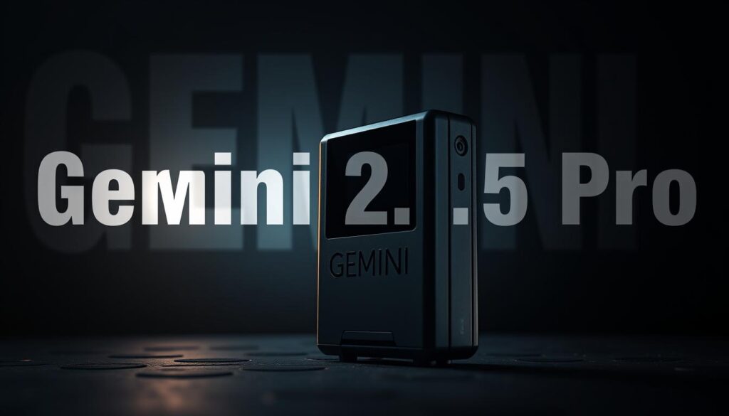 A striking thumbnail showcasing the Gemini 2.5 Pro by Dee Ferdinand, featuring a large, bold negative text overlay against a dramatic, high-contrast background. The device is prominently displayed, capturing its sleek, modern design and advanced capabilities. Crisp lighting and a carefully composed angle highlight the product's technical prowess and premium aesthetic, conveying a sense of power and sophistication. The overall mood is one of focused intensity, inviting the viewer to explore the device's complex features and versatile applications.