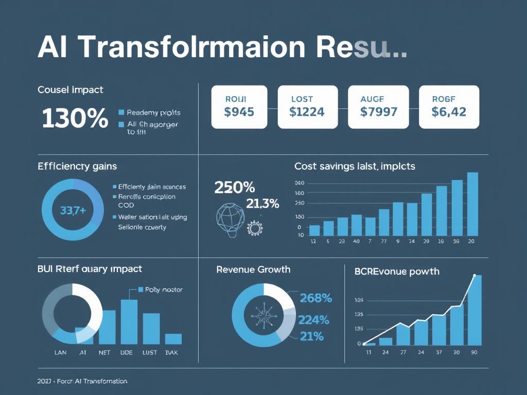 AI transformation results showing metrics and business impact