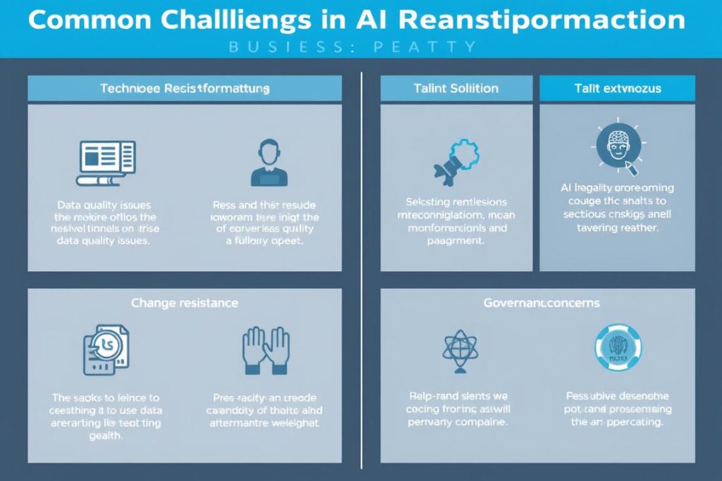 Common challenges in AI business transformation and solution strategies