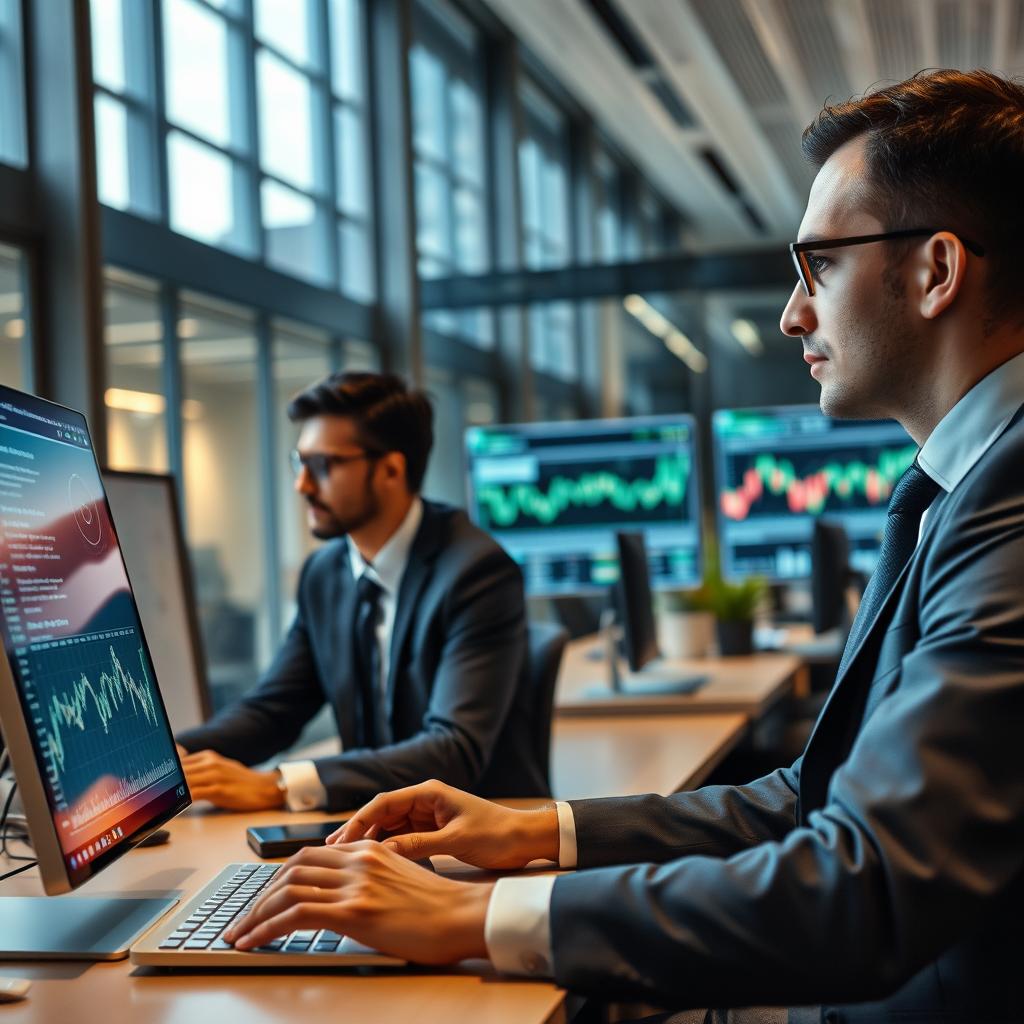 Financial services professionals using AI tools