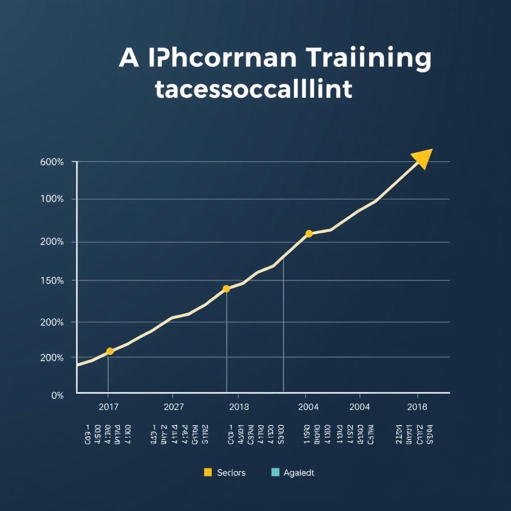Graph showing increasing adoption of AI corporate training programs