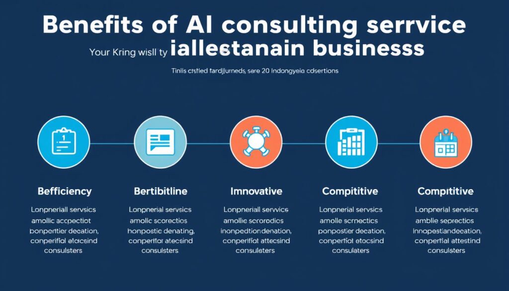 Visualisasi manfaat AI consulting services Indonesia untuk berbagai sektor bisnis